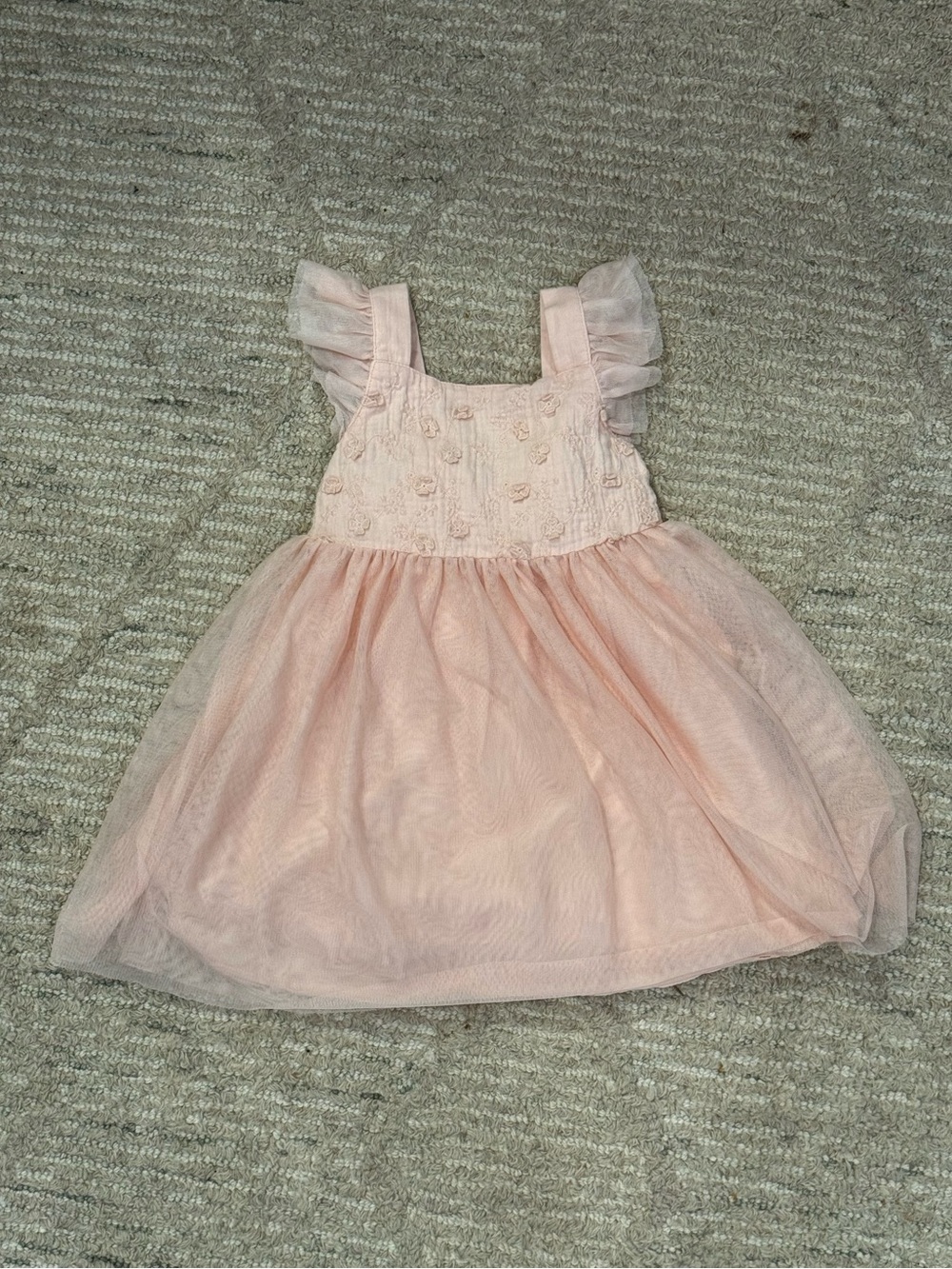Cat & Jack Light Pink Tulle Dress with Floral Bodice